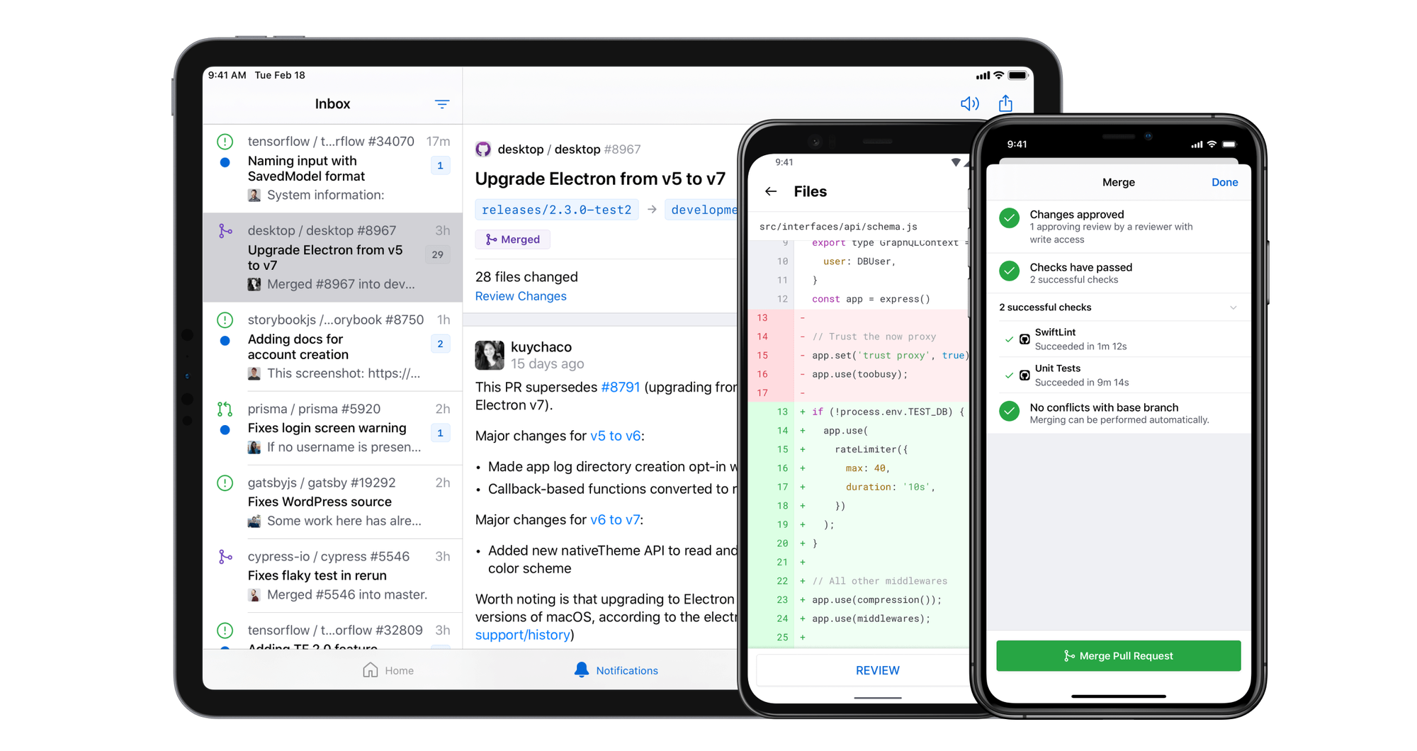 GitHub for mobile app is now available for iOS and Android 74384424-0f033600-4da6-11ea-9b78-cabcbc7601ac.png
