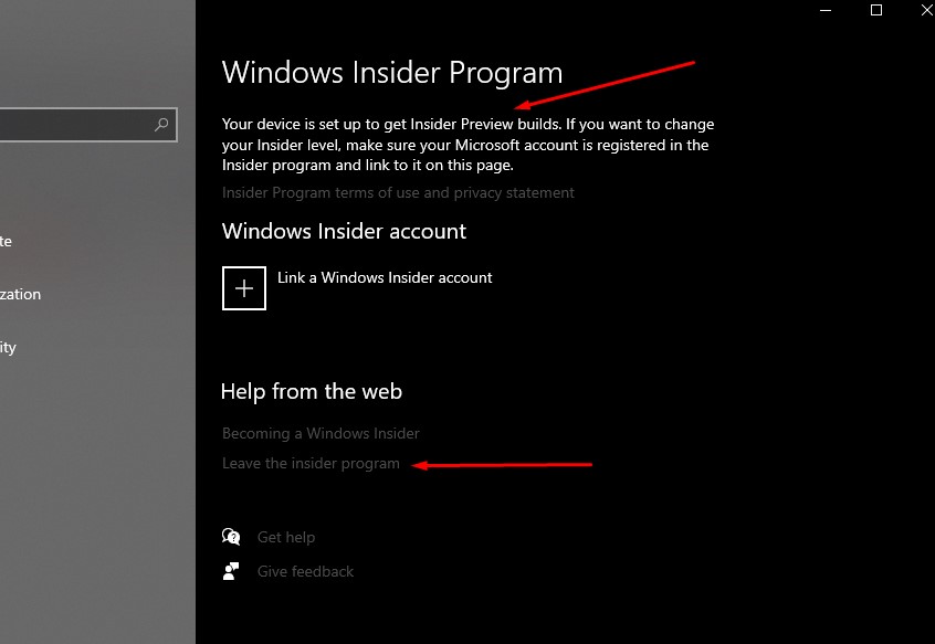 Get out of Insider Preview and get to the last version without reinstalling 748d64fb-975c-432f-9ffc-176dfa23fec5?upload=true.jpg