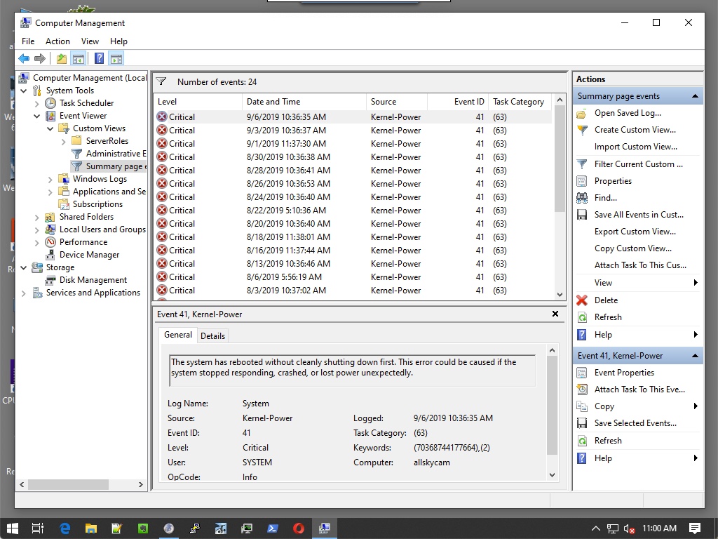 Upgraded Intel NUC computer to Win10 1903 and now PC crashes about every 2 days like clockwork. 74b703f8-bd67-4eb2-8a1e-ed74dbeca9b0?upload=true.jpg