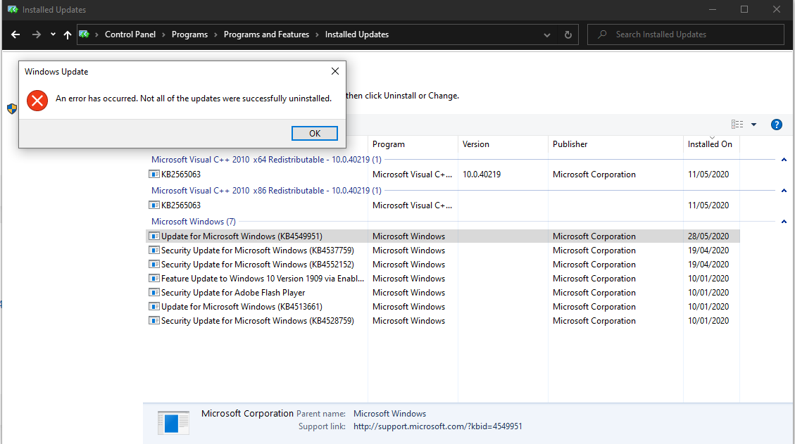Can't uninstall KB4549951 !!! 74dceb3c-27f3-4f9f-ab12-2e7bb5503d9a?upload=true.png