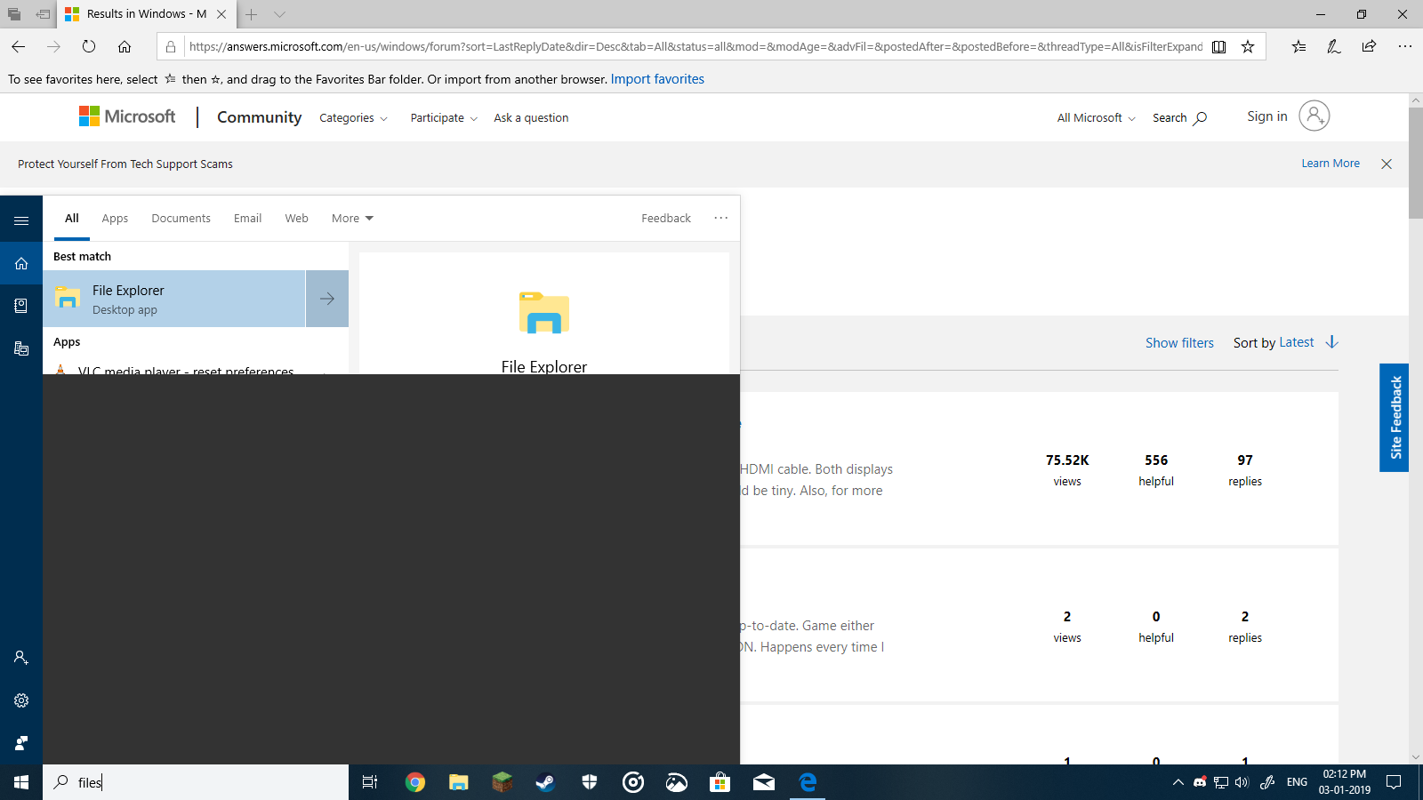 Half of the Cortana Search is covered. 74e7ee74-8dfd-4d9e-aa22-386741943580?upload=true.png