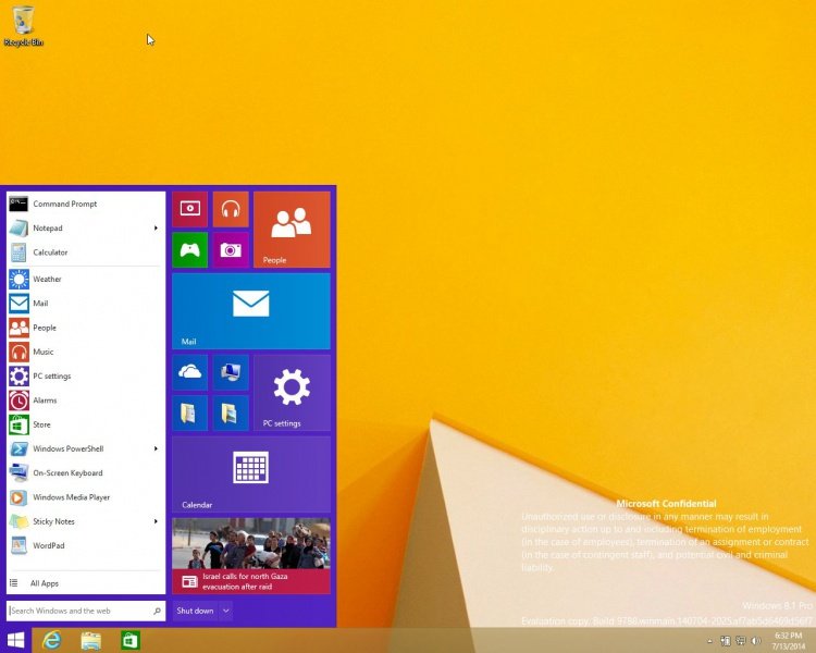 Leaked 'Windows 9' screenshots offer a closer look at the new start menu. 750px-Windows-10-Start-Menu-Screenshot-Leaked-450558-2.jpg