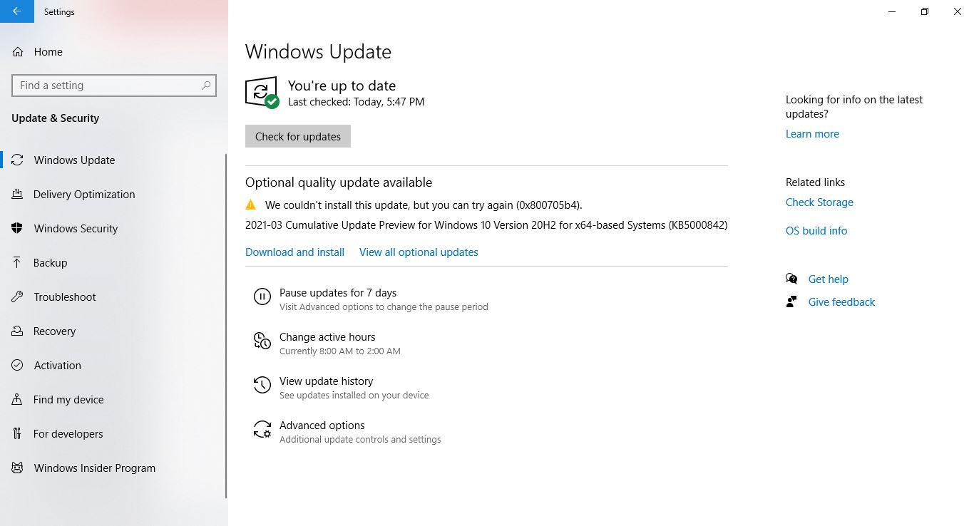 Windows Update: 2021-03 Cumulative Update Preview for Windows 10 Version 20H2 for x64-based... 75f9af96-7492-4b71-881b-c3fd8a2409e6?upload=true.jpg