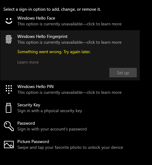 Windows Hello options not working 7681522d-e6c5-4e5d-90bb-d22ec5d55d8a?upload=true.png