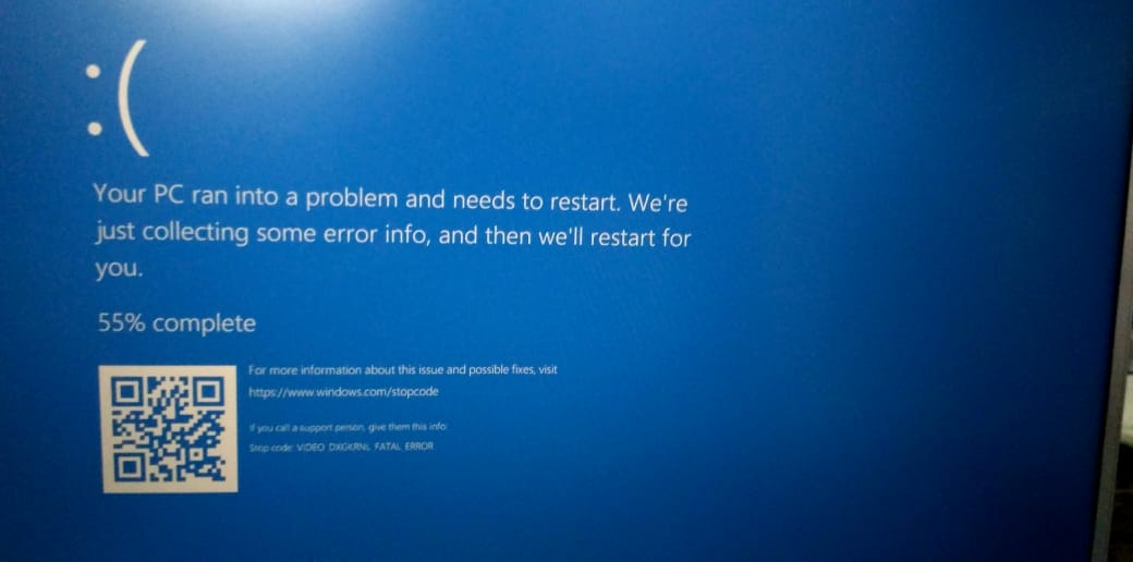 The computer screen shows a blue-screen stating that your pc ran into problem.Can someone... 76ac4c96-311e-4832-935d-0a4d4eedfa31?upload=true.jpg