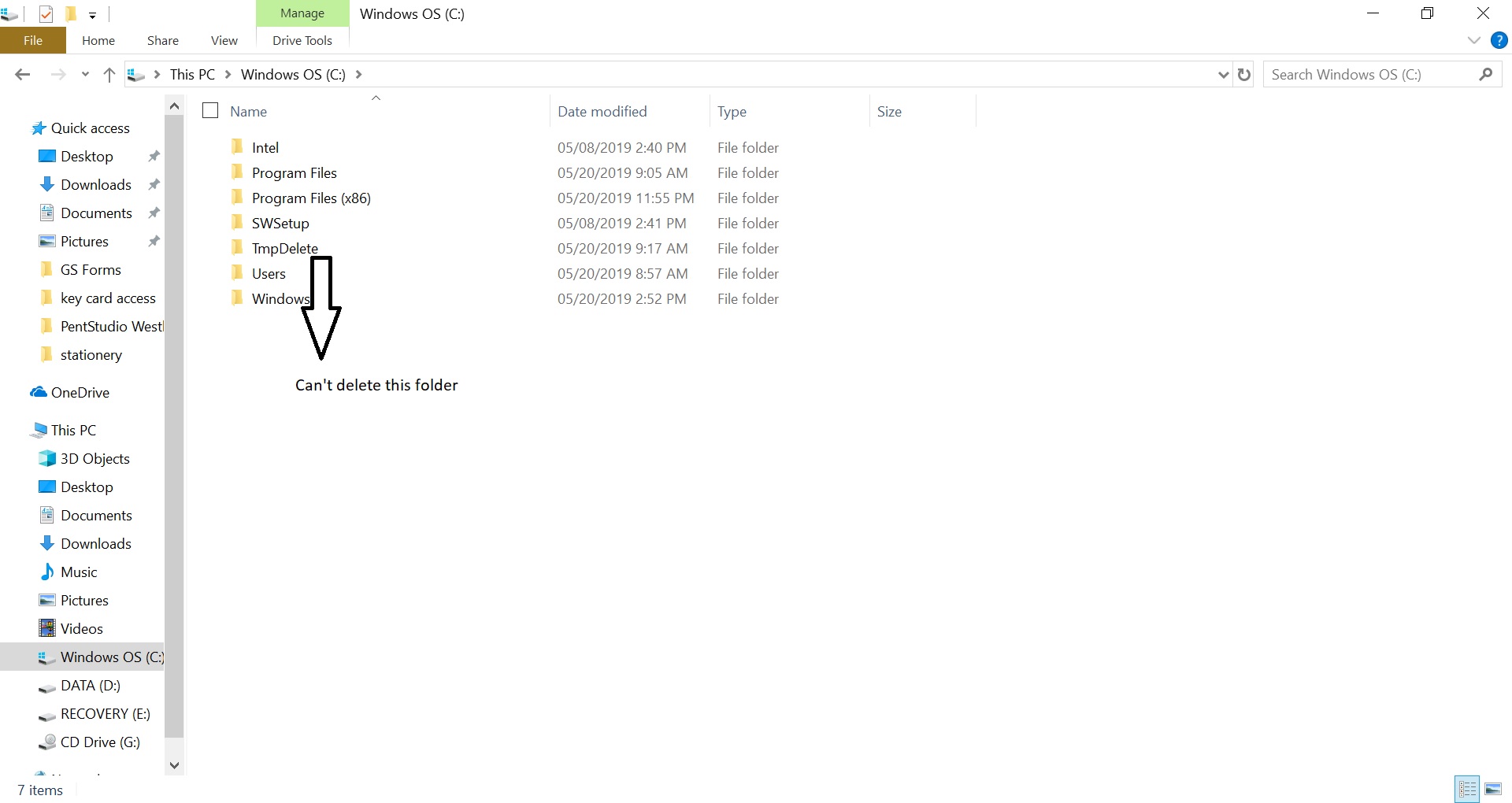 Can't delete TmpDelete folder in Windows C driver 76da3952-90fd-498b-9deb-436fd0adf73f?upload=true.jpg