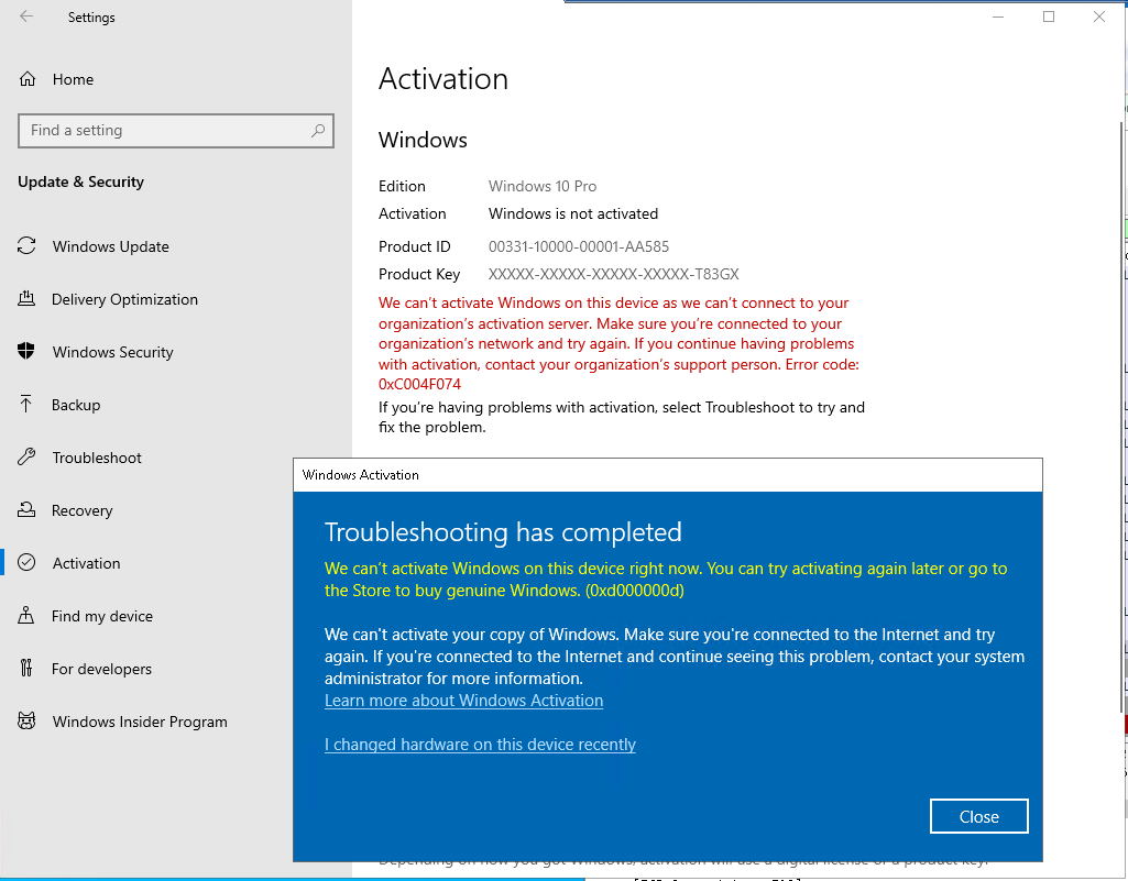 Windows 10 was not activated while license key was properly provided 76e68005-96af-44db-aa9d-7567863a7bb2?upload=true.png