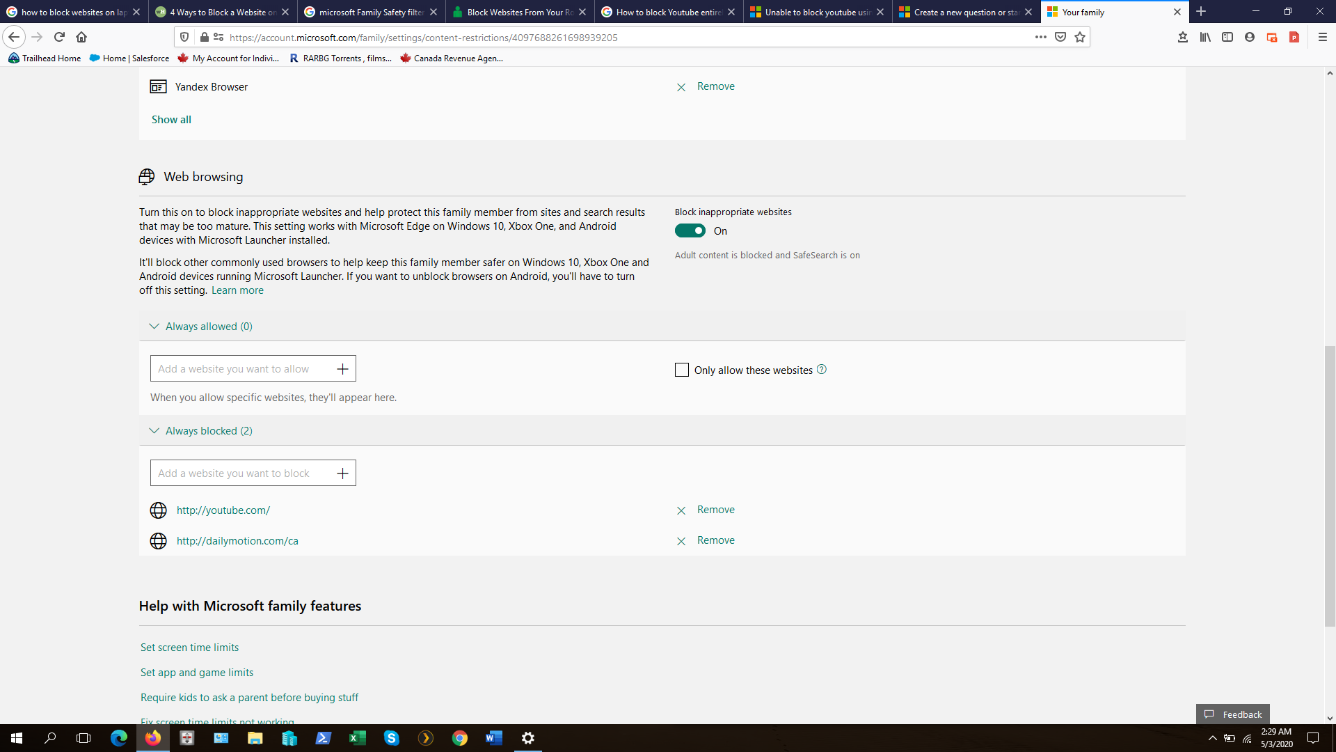 Unable to block websites using family safety Content Restrcitions. 76f707fa-b0d4-442d-8c06-9154d9565e9e?upload=true.png