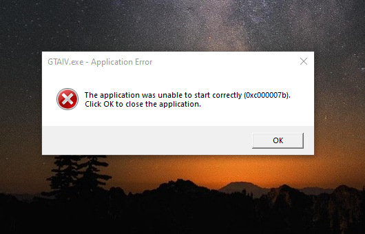 The application was unable to start correctly 0xc000007b & 0xc000003e. Click ok to close... 7714e68e-4365-4c4e-91f1-fe1aef29d3a9?upload=true.png