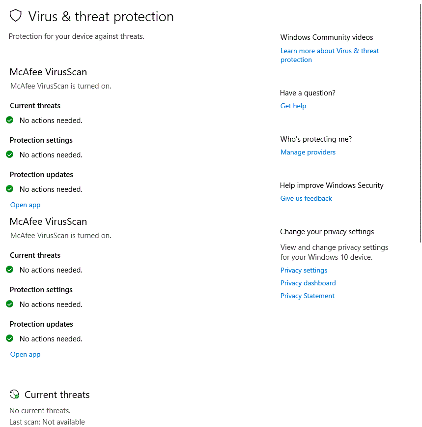 can not find "Manage settings" Under "Virus & threat protection settings", not listed... 772f8c16-0e60-4cb2-9219-dc0da704c9dc?upload=true.gif