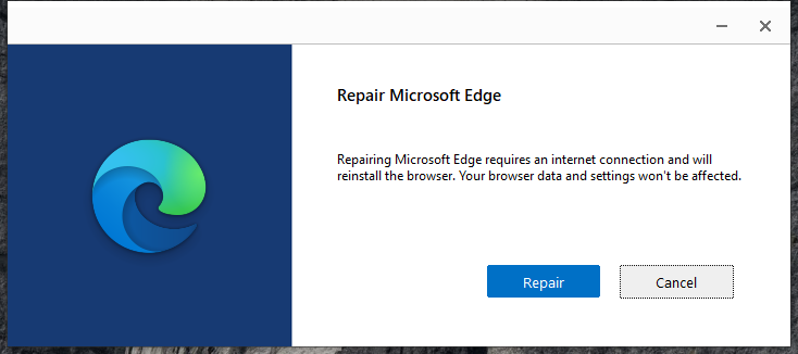 Weird pop up claiming to be microsoft, was it microsoft? 77906d1666777671t-microsoft-edge-claims-its-updating-but-never-does-repair-microsoft-edge-step-2.png