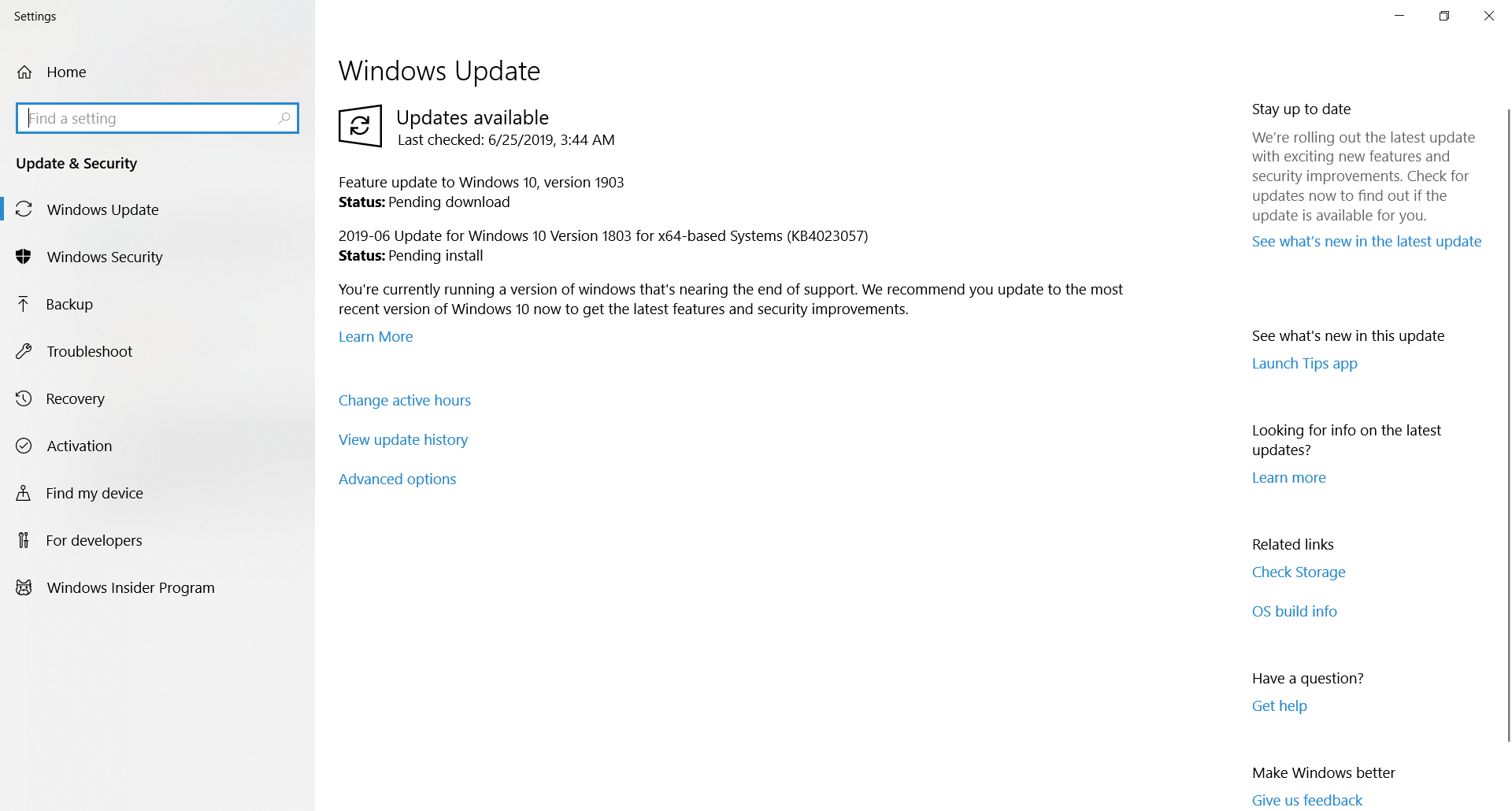 windows update pending issue - its stops on this and no progress in downloading in the past... 779e9df8-c3e3-4fcd-9144-0f1267e73a5d?upload=true.png