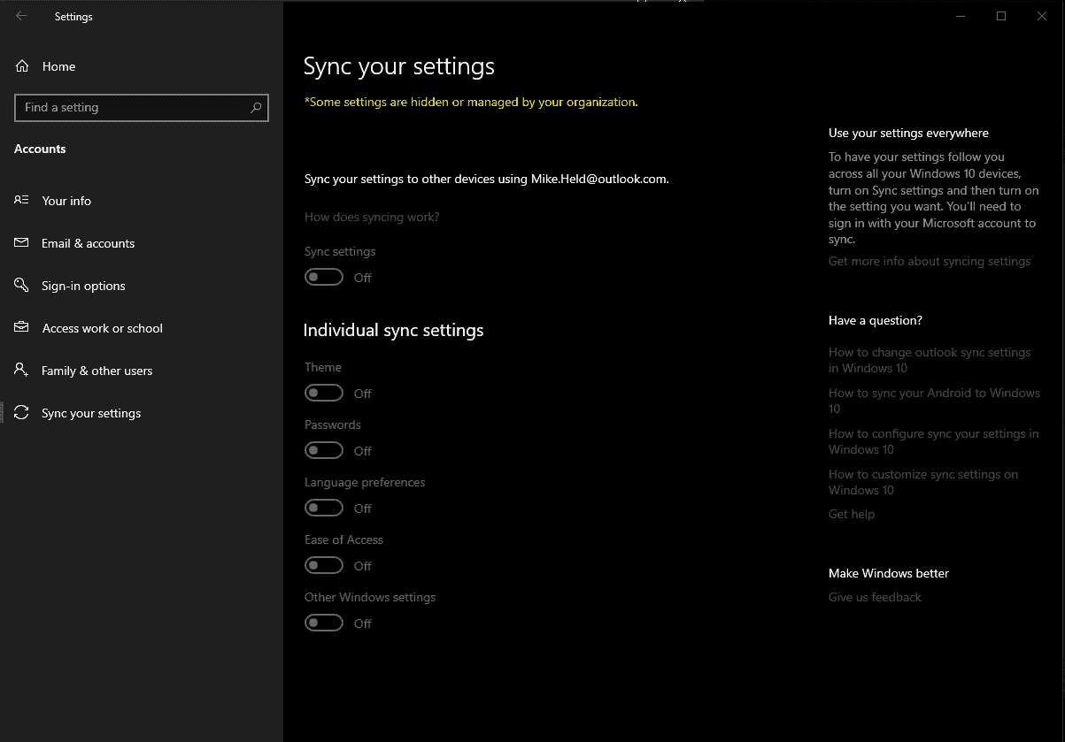 How do I fix "Sync my Settings" for Windows Themes? 77a6aa26-9a0d-461c-8b1b-67c0c93af540?upload=true.png