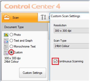 How do I scan multiple pages into a single document using a Brother MFC 240C 77efc41a-e04d-407a-a6ba-b99c6ceb5982.jpg