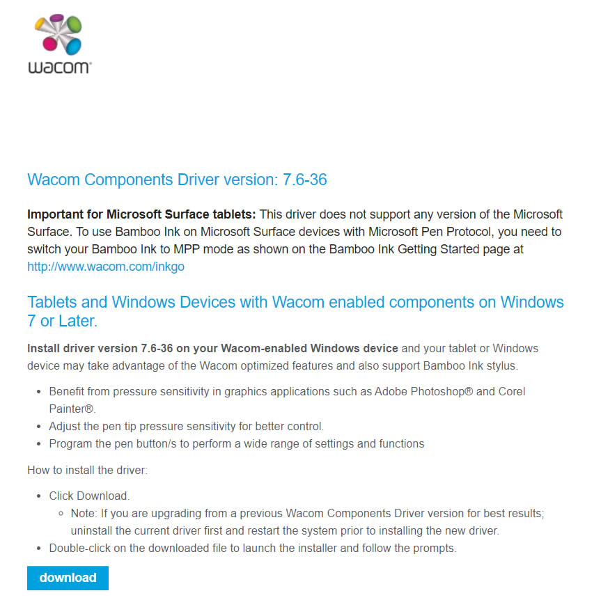 "A supported tablet was not found on the system" - Wacom error message on the Surface Pro... 781c0bee-acdd-4faa-a8c4-69dc17c24d32?upload=true.jpg