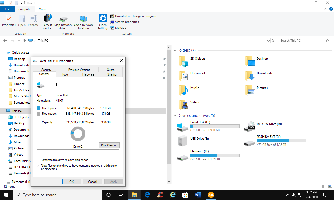 I see wrong capacity for my drive C:\ 7847e336-e22f-4951-a540-f30f7b5a381a?upload=true.png