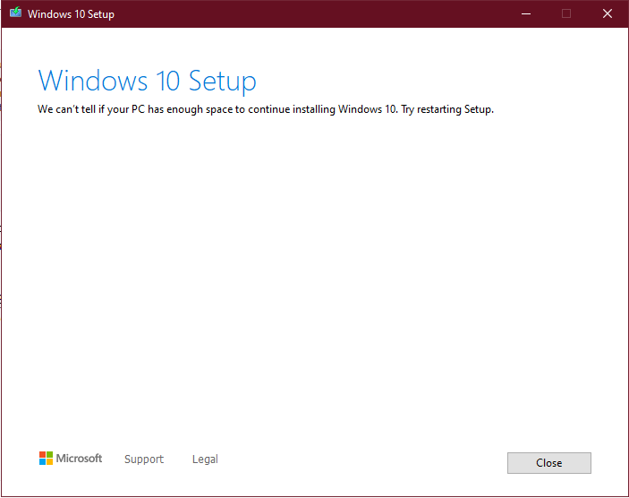 We can't tell if your PC has enough space to continue installing Windows 11 7854f66e-44c2-47c5-b96f-2e1e2a08271f?upload=true.png