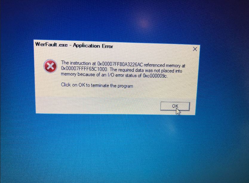 Unable to reach the Login Page of Win 10 - Error: WerFault.exe - Application error 7882cdfb-6fe8-43b5-a8b6-62c0a0257797?upload=true.jpg