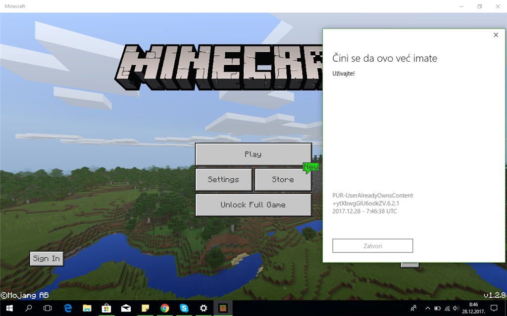 why cant i download minecraft windows 10 edition
