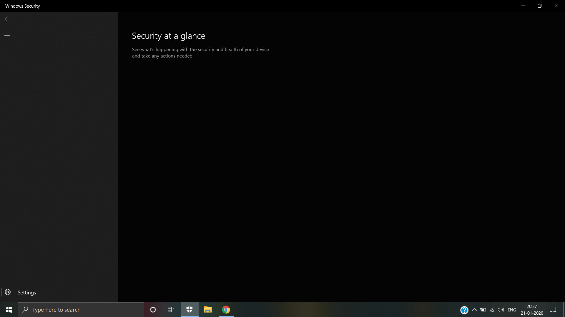 Nothing available in windows defender 790ee3ae-6954-44ca-b9de-d6d261ad5fb7?upload=true.png