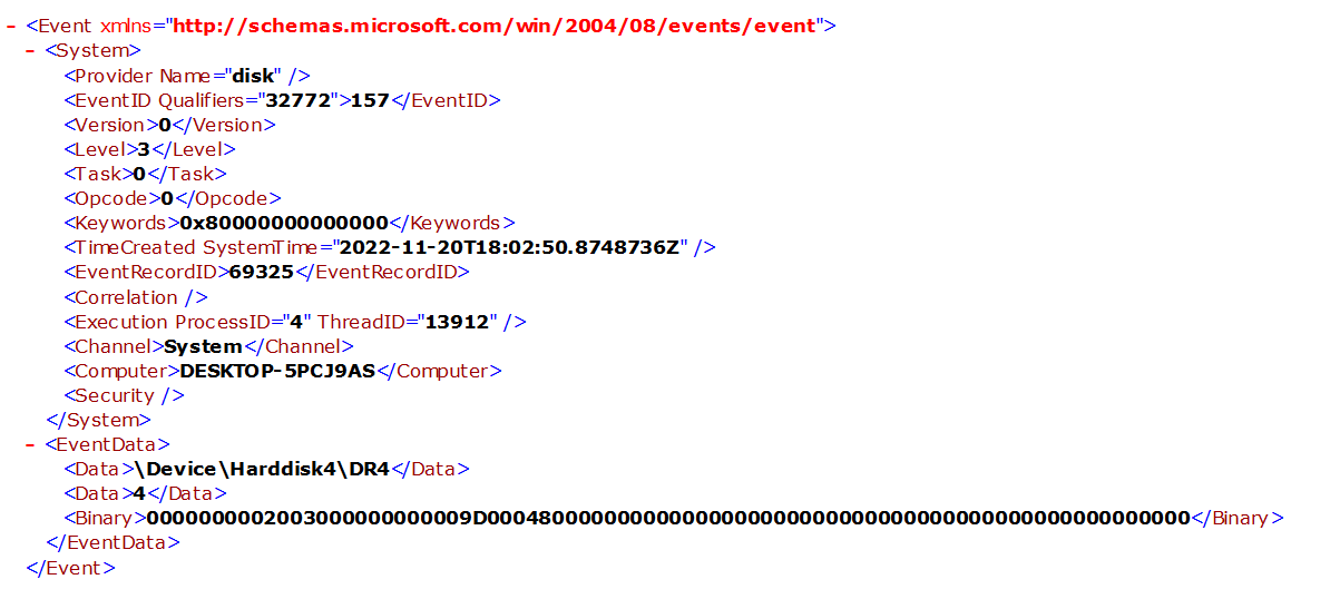 Event ID 157.  Disk 2 has been surprise removed. 7a59466e-864d-47c6-b647-3f8d9e1624ea?upload=true.png