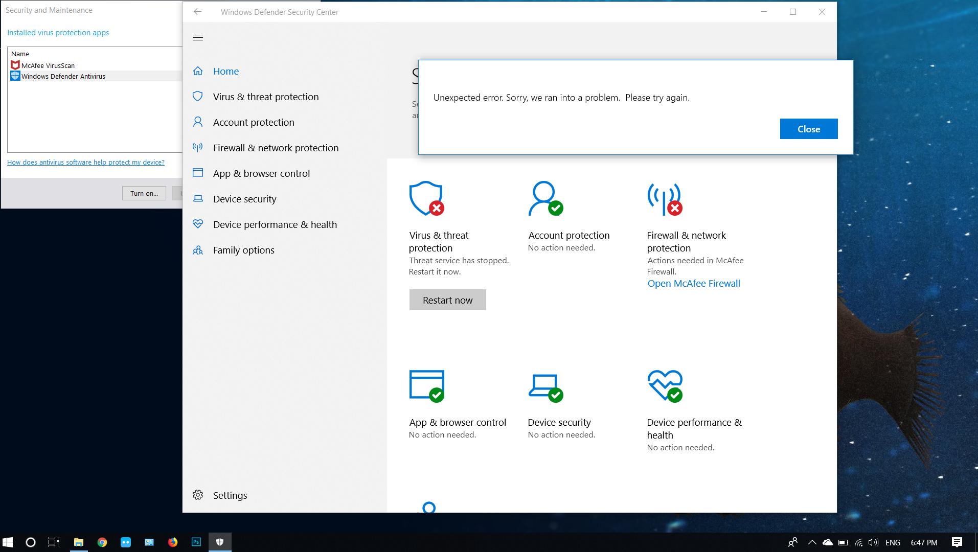 SECURITY AND MAINTANCE  ERROR.. CANT TURN ON THE ANTIVIRUES 7a5c34f8-d00f-4bbb-8ff8-b60a67783cfa?upload=true.png