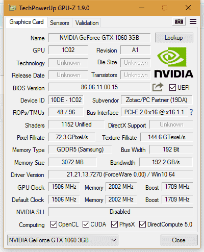 Geforce gtx 1060 top 3gb drivers windows 10