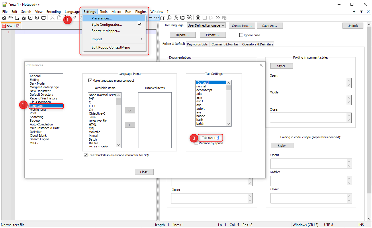 Win11 Notepad tab is only 5 spaces 7ad56e36-3127-489e-93ab-30826283b4f5?upload=true.png