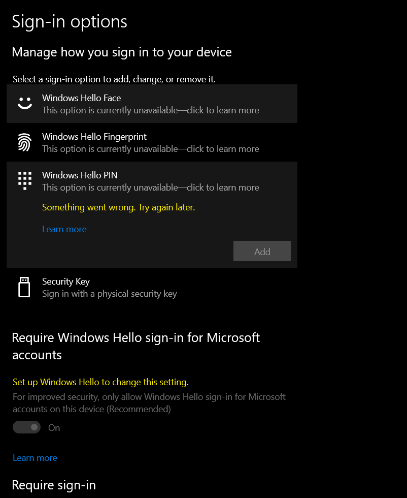 Option to add a password and PIN is unavailable 7bb8fdff-515a-42cb-b568-f28ea19686aa?upload=true.png