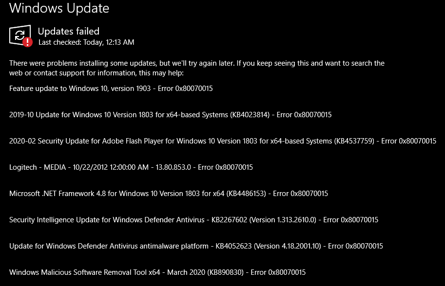 Not allowing me to update Windows to version 1903 7bec2d82-46b7-44e2-9642-6d16dca75117?upload=true.png