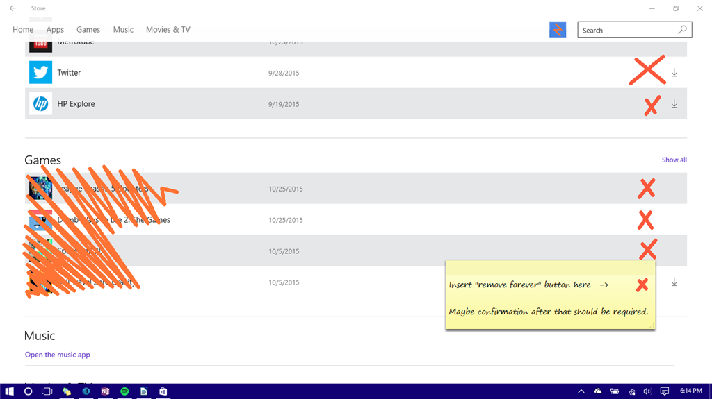 Permanent removal of the unwanted apps from the Microsoft store Library list 7beea5fa-3373-4ef6-b92f-eb93af79a513.png