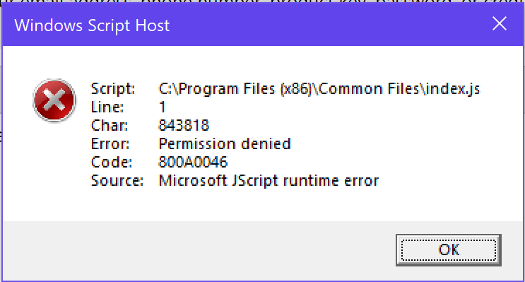 Windows script host Error. But its not VB Script its JScript? 7c19660c-a554-443b-9b55-3449bdabd778?upload=true.png