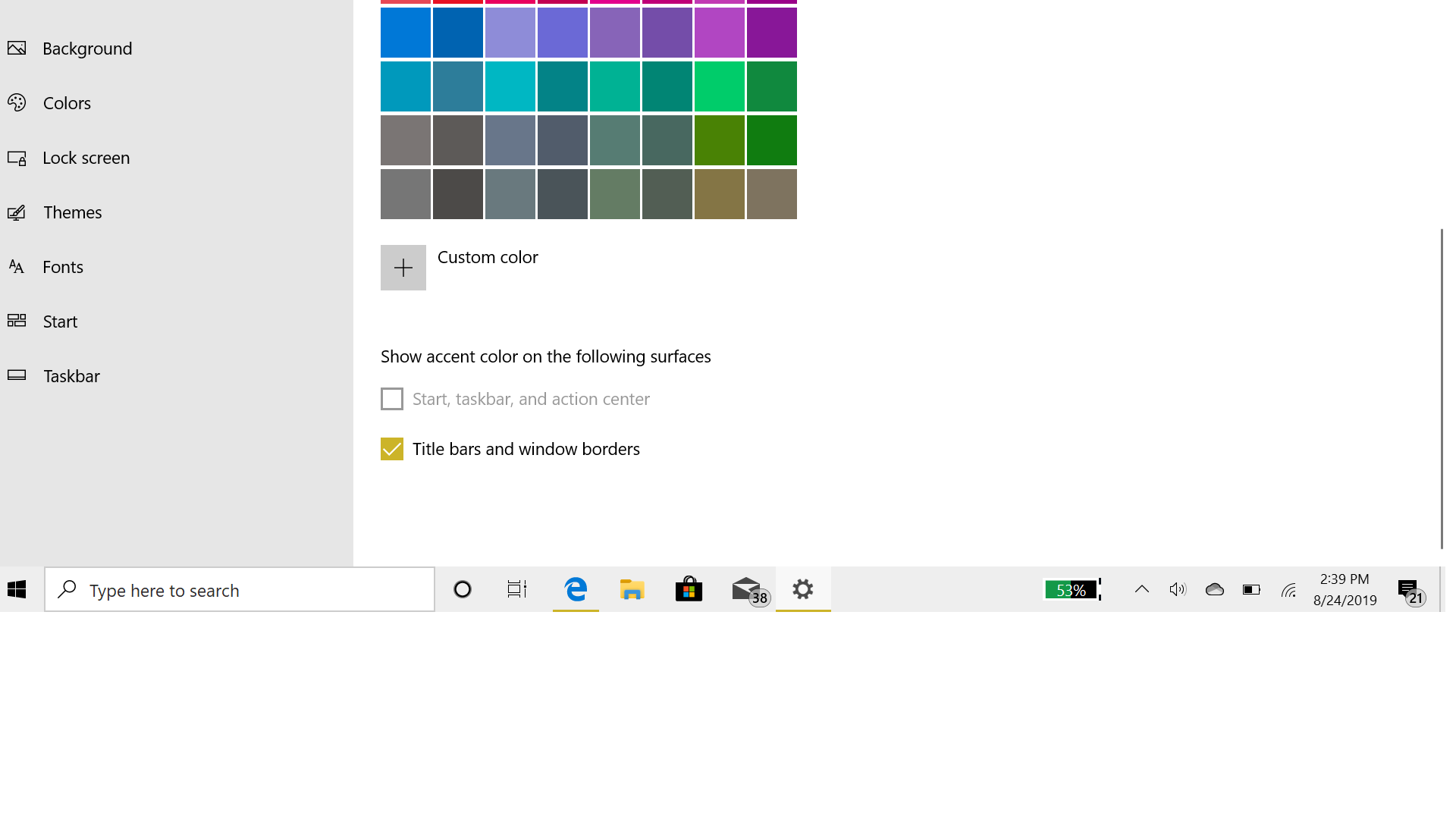 Taskbar Color is white-will not change 7c710111-4c90-4cd9-98ec-404658120ed1?upload=true.png