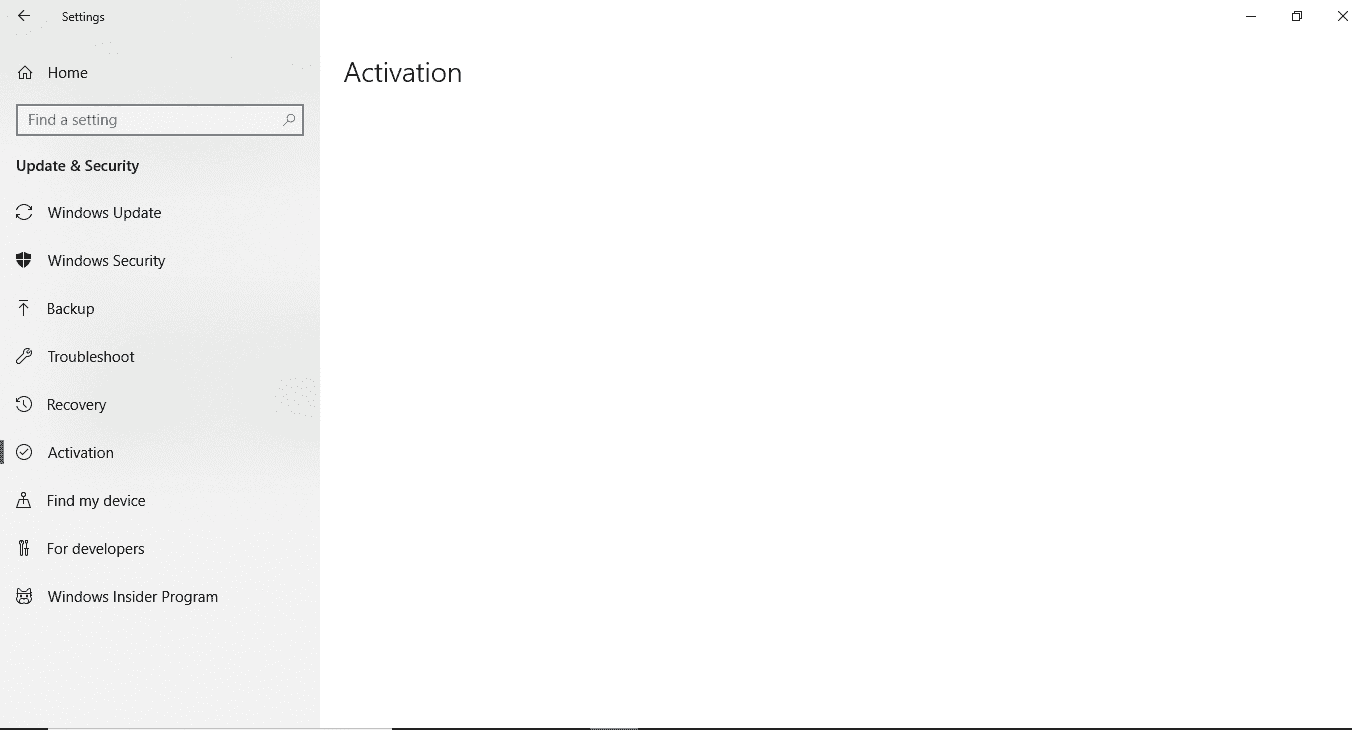 In Settings, Activation page is blank. Tried some stuff in community support didn't work. 7cc089a6-de87-402f-89a4-63ac707a2a0a?upload=true.png