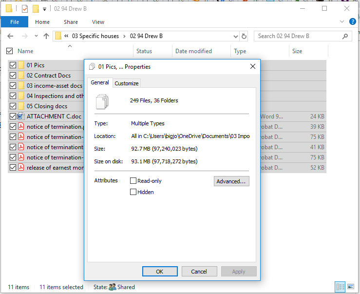 File Explorer reports incorrect file count and folder volume. 7d33b08d-7e07-418e-b1fb-59e4282bdf1a?upload=true.png