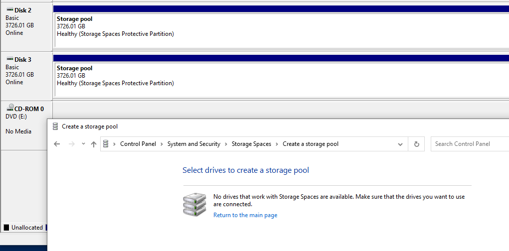 Reinstall Windows 10 on a new Hard Disk - Storage Pool is not detectable 7dc3ad1f-6272-42ec-9c1a-a1784e434cde?upload=true.png
