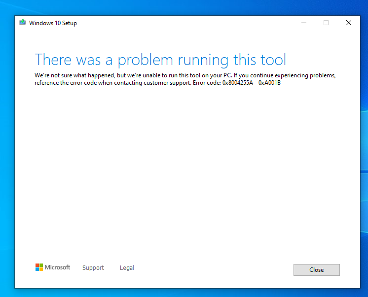 how can i fix this error code 0x8004255A-0xA001A appeared at the end of windows 10 media... 7e840710-2fd9-4755-8bf8-6b8629779620?upload=true.png