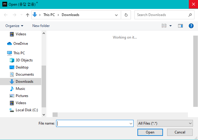 Can't upload anything with the "Open". 7e93e98c-eceb-4981-8a7c-e1e81dbe88dd?upload=true.png