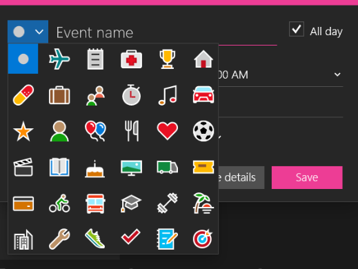 Windows Calendar App event icons, limitation for some accounts 7ea02e48-25de-425f-af68-6551324753c9?upload=true.png