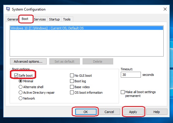 With bitdefender enabled I used msconfig to get into safe mode but when i used it to set... 7fe811da-ec57-4602-845c-305106dc372d.jpg