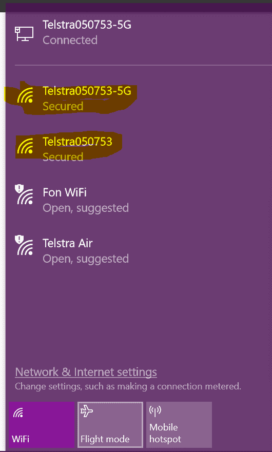 how to change wifi channel windows 10