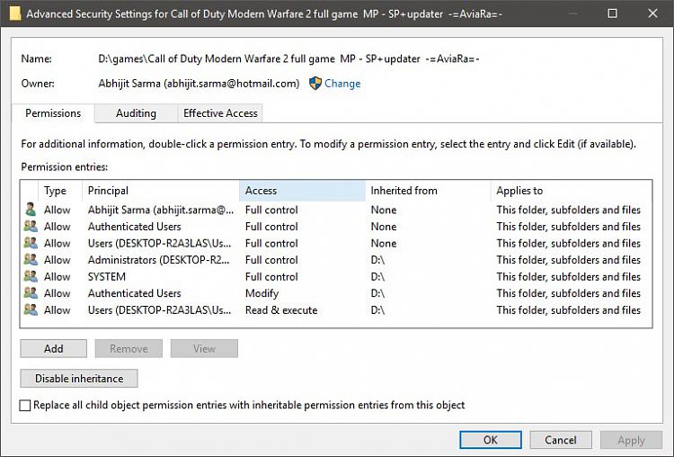 Used Take Ownership on my main user folder and now everything's **** 80592d1485967211t-unable-take-ownership-folder-issue2.jpg