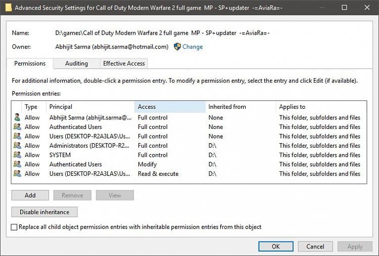 Used Take Ownership on my main user folder and now everything's **** 80592d1485967211t-unable-take-ownership-folder-issue2.jpg