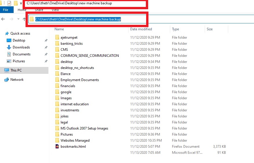 oneDrive folder inside username directory gets to be annoying there by default? 80a98df8-a372-40c2-82df-7f99898b075c?upload=true.jpg