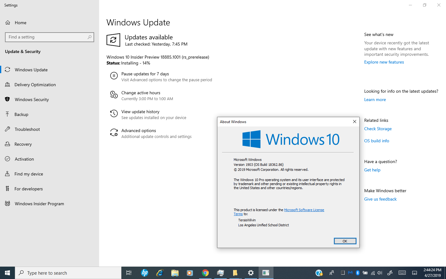 Windows update is stuck on 14% 810fd516-7435-443a-ae0d-2acb41e38e43?upload=true.png