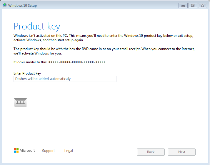 Windows 10 setup not working on the upgrade Asks for product key, with no option to continue 814c554d-e6dc-4180-bf4c-3014b3f6a38b?upload=true.png