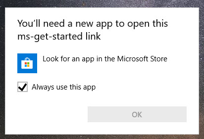 You'll need a new app to open this ms-get-started link 819b24bf-4475-487c-804e-955a24facdb1?upload=true.jpg