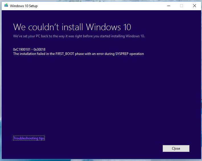 Error windows could not configure one ore more system components 81f4b3bf-e509-4b92-9404-03558e5c0edd.jpg