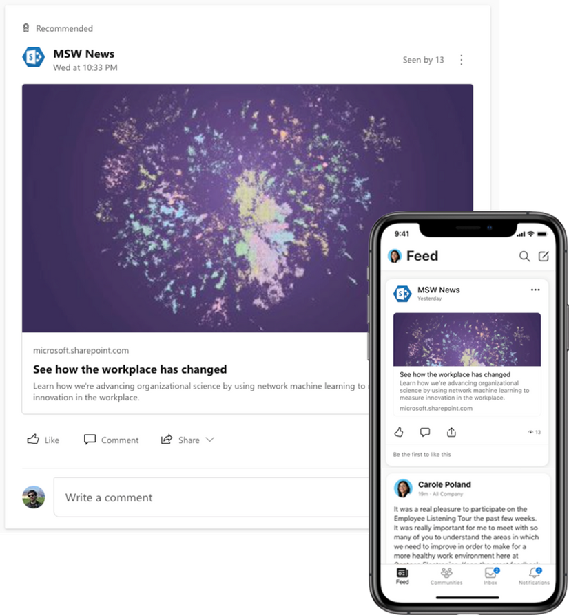 What is new for Yammer in April 2021 826x894?v=v2.png