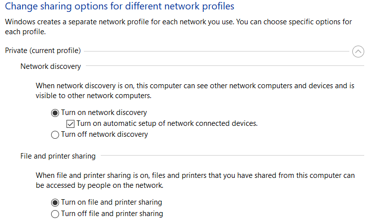 I cannot find any other devices on my network on latest Win10 82769092-5319-4911-b93c-915132bb7227?upload=true.png